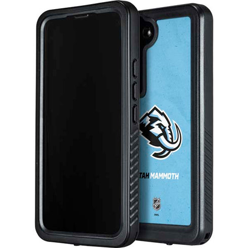 NHL Utah Mammoth Distressed Blue Galaxy S24 Waterproof Case